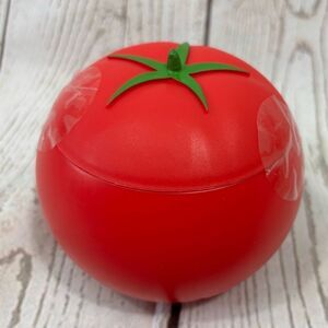 NEW Red Tomato Keeper Topping Bowl with Lid Food Storage